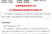 事业算命明日停牌！又一A股，筹划控制权变更